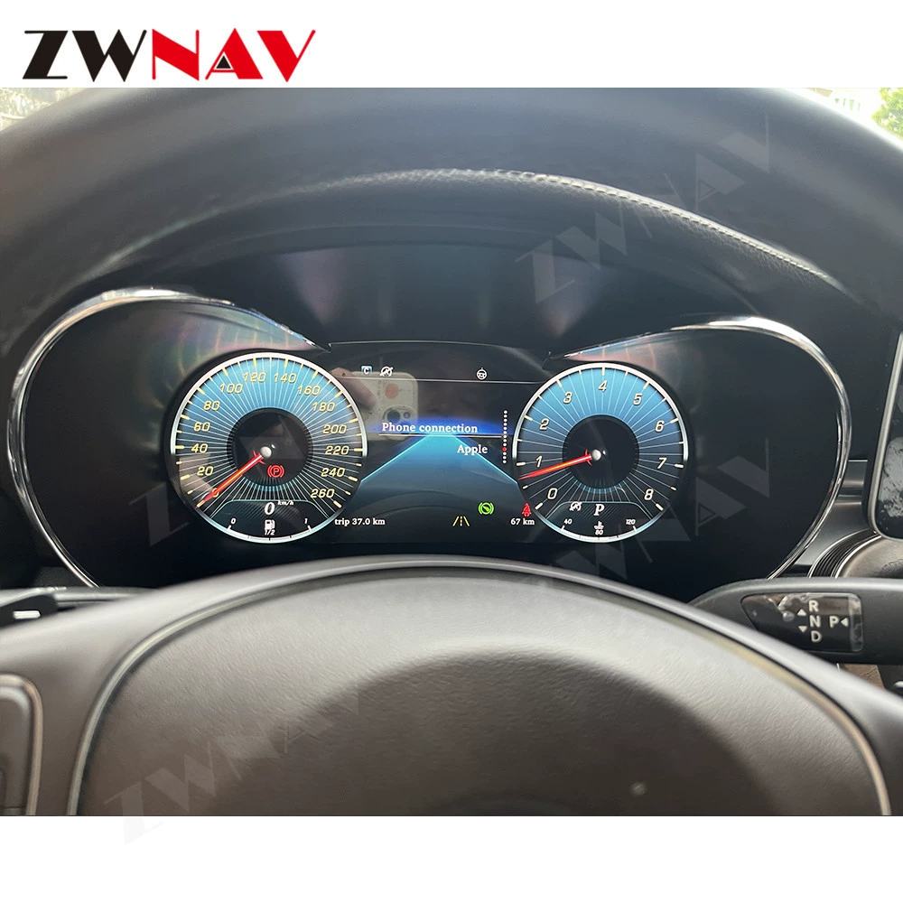 Модель 14-19 применима к оригинальной модификации автомобиля Mercedes-Benz W205, специальной многофункциональной смарт-ЖК-приборной панели Carplay