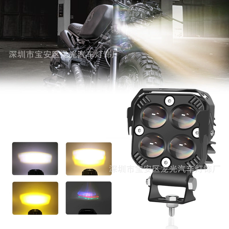 Новый автомобиль RGB рабочий фонарь 4LED 40W Призрачный световой свет модифицированный внедорожный свет инженерный автомобиль вспомогательный свет