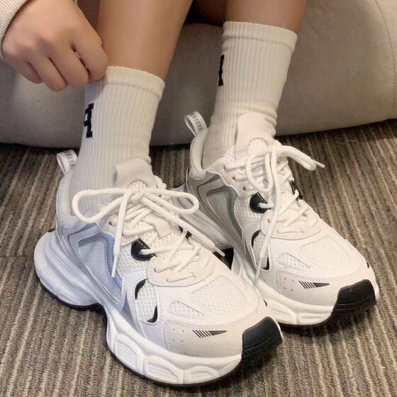 Original Mesh Thick-soled Torre Shoes Women's 2024 Summer Breathable Niche All-match Ins Fashionable Casual sneaker Women