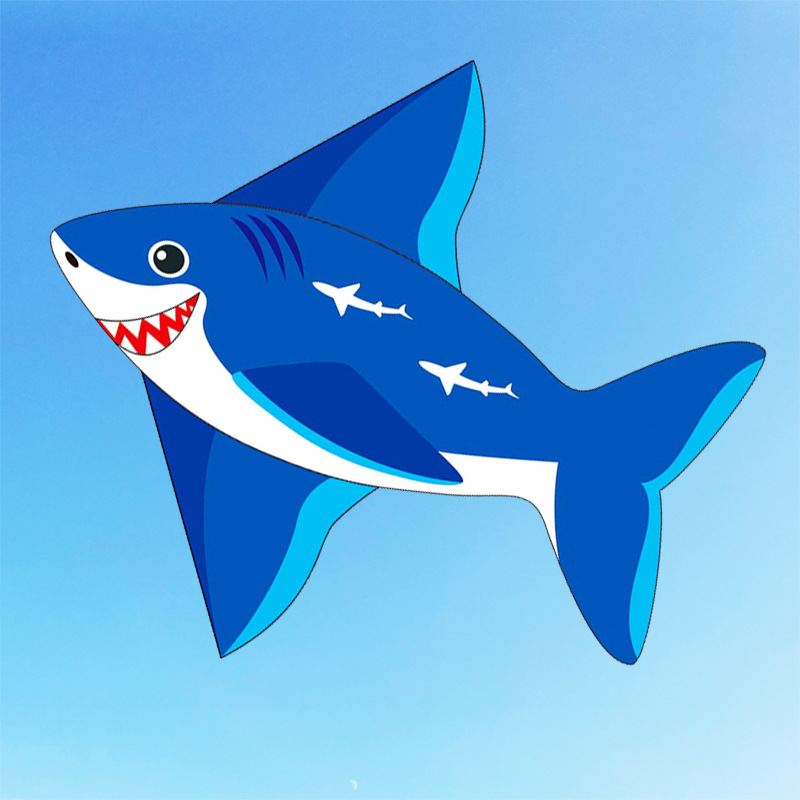 New Style Kite Weifang Children's Cartoon Small, Medium, and Large Shark Animal Kite Easy to Fly, Factory Wholesale and Direct Sales