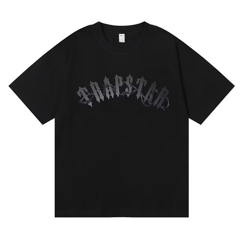 Trapstar Summer Trendy Brand Pure Cotton Short-Sleeved T-Shirt Men's Loose Couple Wear Pure Cotton Retro Bottoming Shirt for Men and Women 2 Trapstar Summer Trendy Brand Pure Cotton Short-Sleeved T-Shirt Men's Loose Couple Wear Pure Cotton Retro Bottoming Shirt for Men and Women 2