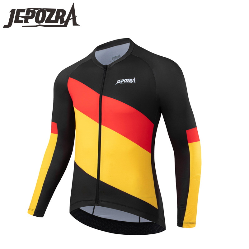 Spring and Autumn Road Bike Long Sleeve Men's Quick-drying Sweat-wicking Breathable Outdoor Mountain Bike Top Bicycle Shirt
