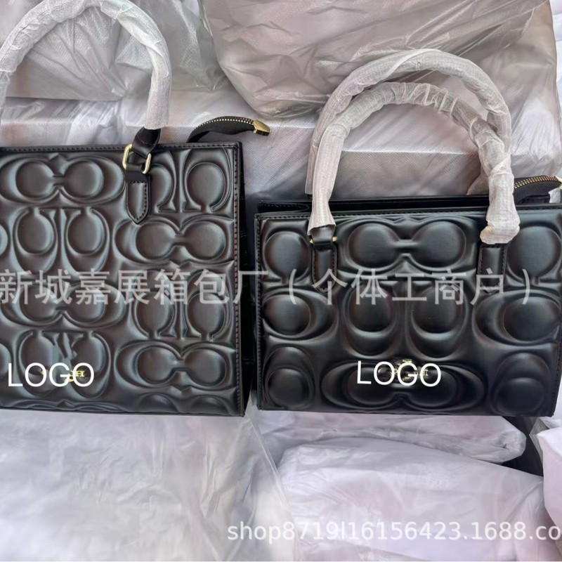 外贸女包2025新款个性设计纯色压痕流行字母托特斜挎包bags手提包|undefined