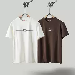 Hip-Hop American Street Travis Scott Short-Sleeved TS Co-Name Crewneck Loose Casual Printed T-Shirt Trendy for Men and Women