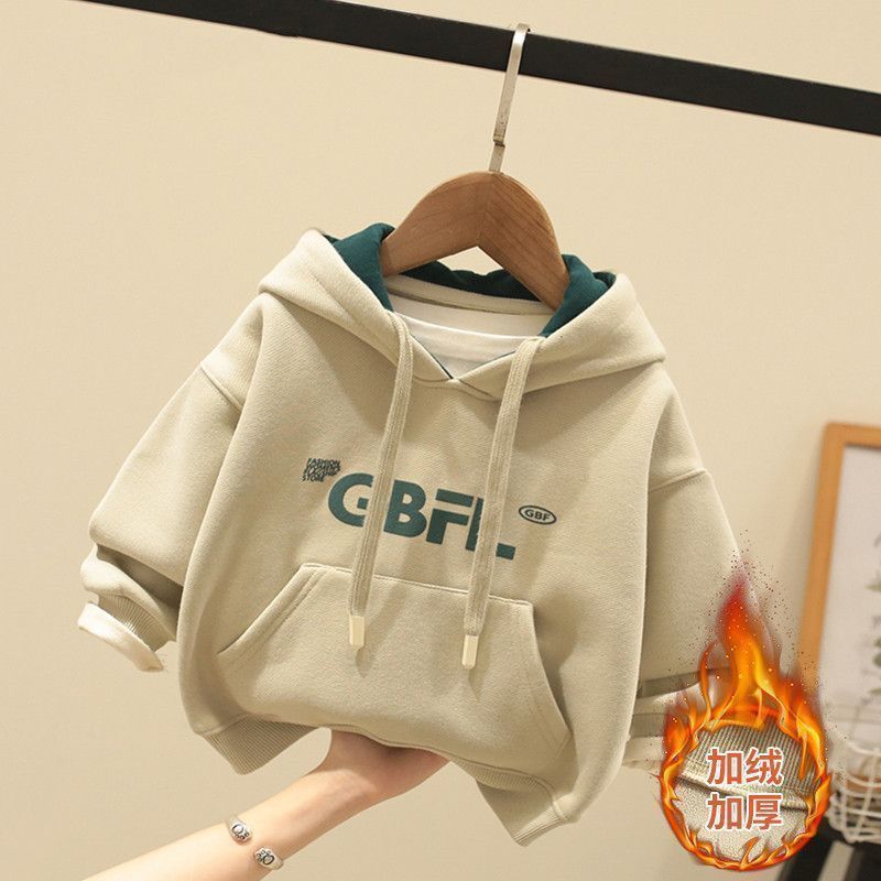 子供服とベルベットのカーディガンは、子供と秋冬の一体のベルベットのシャツの赤ちゃんの韓国版の格好いい上着の子供服が湿っている|undefined