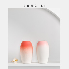 Longli Ceramic Scented Bottle Ins Creative Home Living Room Mini Ceramic Small Flower Vase Decorative Hydroponic Fresh Flowers 