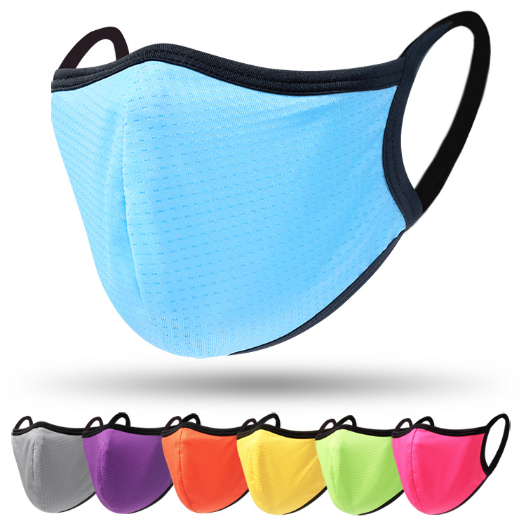 Hielo de seda de secado rápido/doble capa transpirable a prueba de polvo anti-gris máscara hombres y mujeres Four Seasons al aire libre ciclismo parabrisas anti-ha