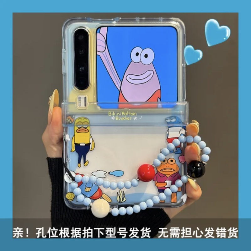 ins 漫画ビーチキャッスルマーメイド Huawei 社 pocket2s 折りたたみスクリーン PuraX 携帯電話ケース Xiaomi mixflip オールインクルーシブ Samsung Galaxy zflip6/5 女性 p50pocket 新しいスタイル|undefined
