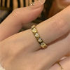 Sophisticated zirconium, small design advanced ring, fashionable accessory, high-quality style