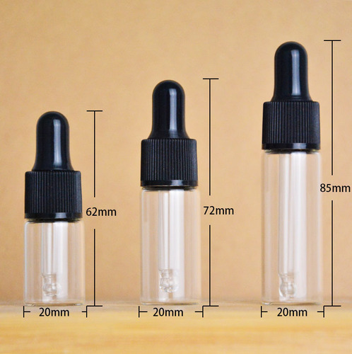 促销玻璃瓶子5ml7ml10ml原液分装瓶滴管瓶磨砂盖子精油分装瓶