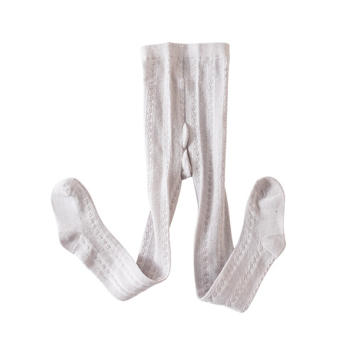 Summer children's pantyhose, thin hollow mesh leggings for babies, solid-color anti-mosquito socks for girls—wholesale available