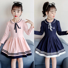 女童学院风连衣裙春秋2025新款儿童装长袖裙子洋气女孩网红校服