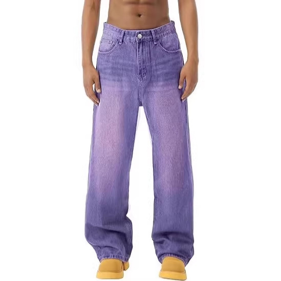 Loose Jeans for Men, Wide-Leg, Hip-Hop Skater Denim Work Pants, Casual Loose Fit, Casual Long Pants Loose Jeans for Men, Wide-Leg, Hip-Hop Skater Denim Work Pants, Casual Loose Fit, Casual Long Pants