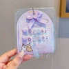 A13-2-120 5# Purple Flower Manicure Sticker Cardboard Pack [12 pieces]