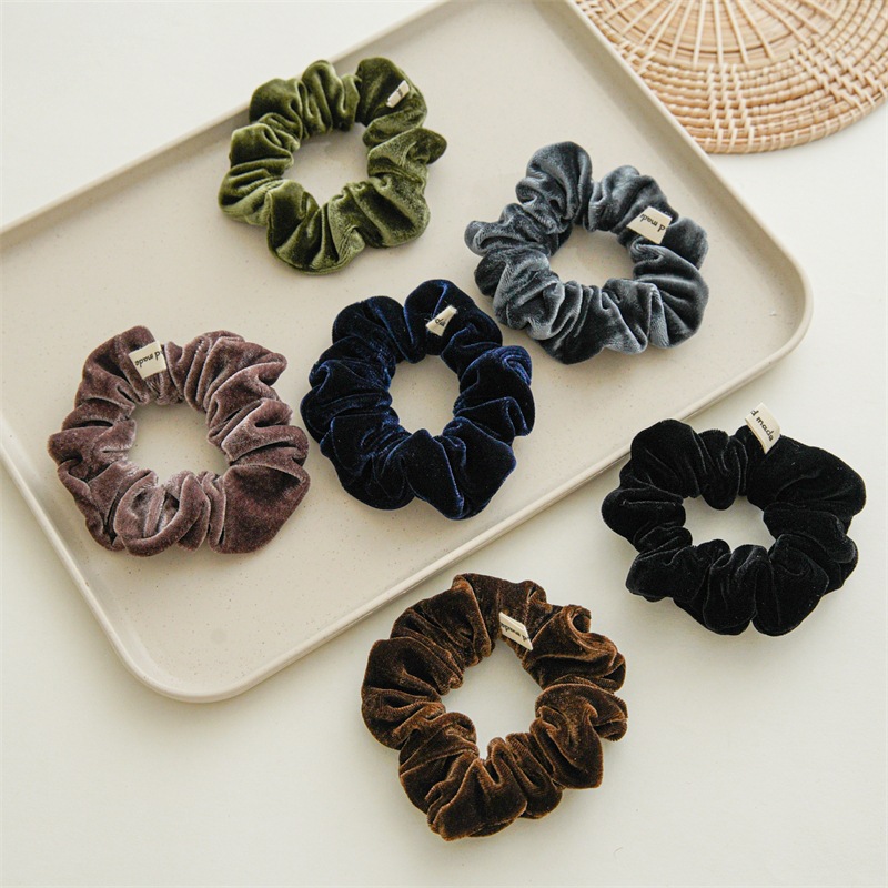 Herbst- und Winterboutique-Samt-Dünndarm-Haarband 2023 Neues hochwertiges Stoff-Darmband Kopfbedeckung Damen-Haarseil_voghion.com