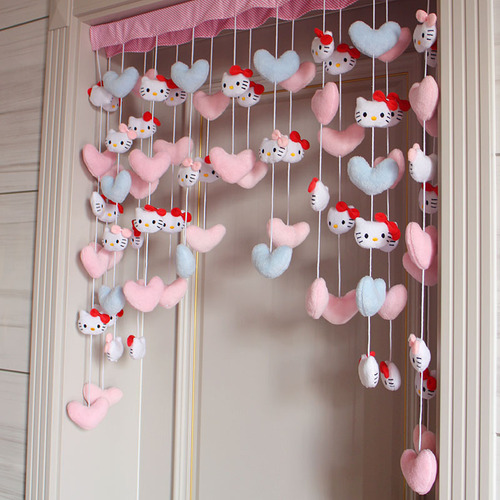Girly Heart Melody Pudding Dog Door Curtain Partition Curtain Living Room Entrance Bathroom Decoration Bedroom Curtain Accessories Women