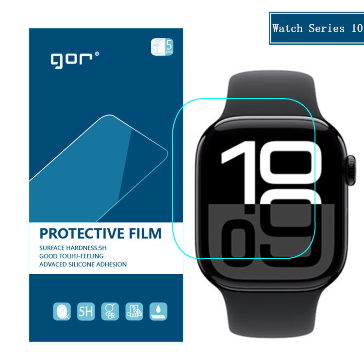 Gor Is Suitable for Applewatch Series 10 Watch Film Tpu Screen Invisible Soft Protective Sticker