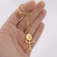 Забавные минифигуры для ключей из нержавеющей стали, брелок для ключей, граффити