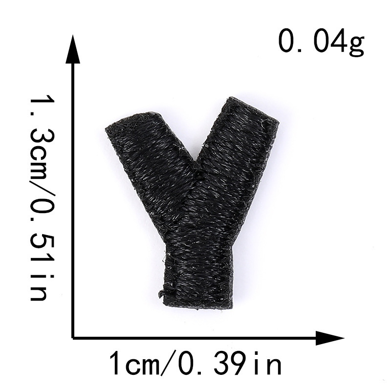 电脑刺绣布贴黑白小数字字母跨境批发DIY服饰补丁装饰贴刺绣辅料|undefined