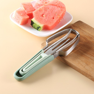 Stainless Steel Fruit Slicer Cross-Border Fruit Divider New Kitchen Multifunctional Fruit Clip Tool Watermelon Slicer