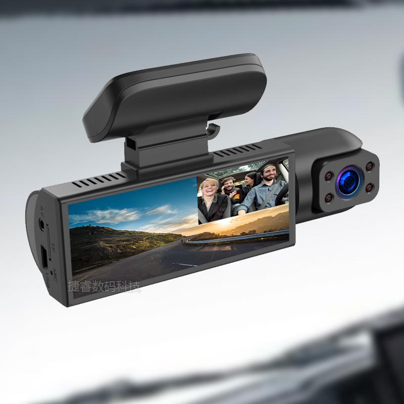 Registrador de conducción de automóviles HD visión nocturna 1080p coche 360 grados coche delantero coche doble lente doble grabación máquina todo en uno