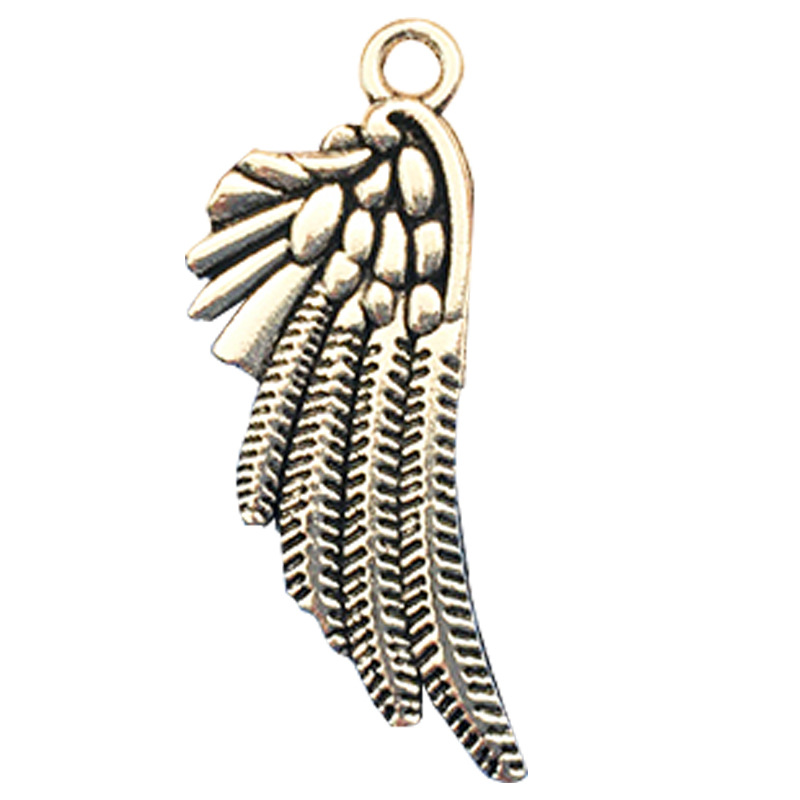 Accesorios de la joyería DIY 1 aleación de zinc accesorios en forma de corazón de plata antigua al azar accesorios de ala mixta suministro directo de fábrica