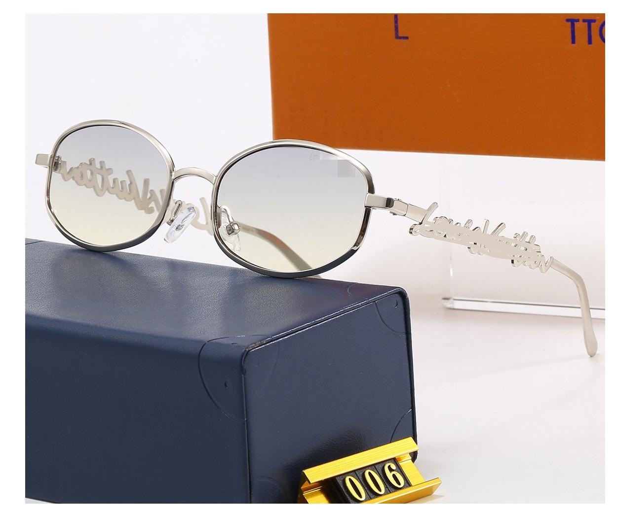 Cross-border Same Style as Lvjia 2026 New European and American Trend Metal Oval Hollow Sunglasses Fashion Sunglasses Manufacturer