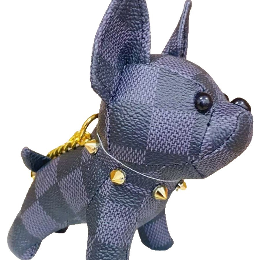 Bolsos de burro al por mayor cachorro red de cuero viejas flores dibujos animados pequeños par adornos de llaves de automóviles lindos