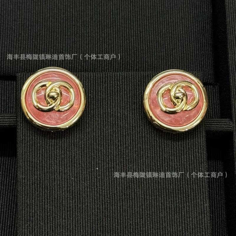 新款香家法式花朵名媛宫廷光面镶钻字母珍珠耳钉耳环耳饰品潮|undefined