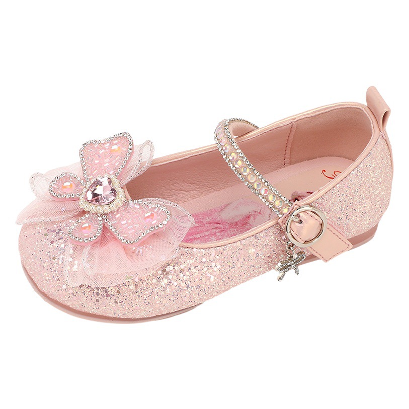 Dropshipping Girls' Shoes, Children's Princess Shoes, 2026 Spring and Autumn New Models, Baby Spring Crystal Shoes, Girls' Small Leather Shoes