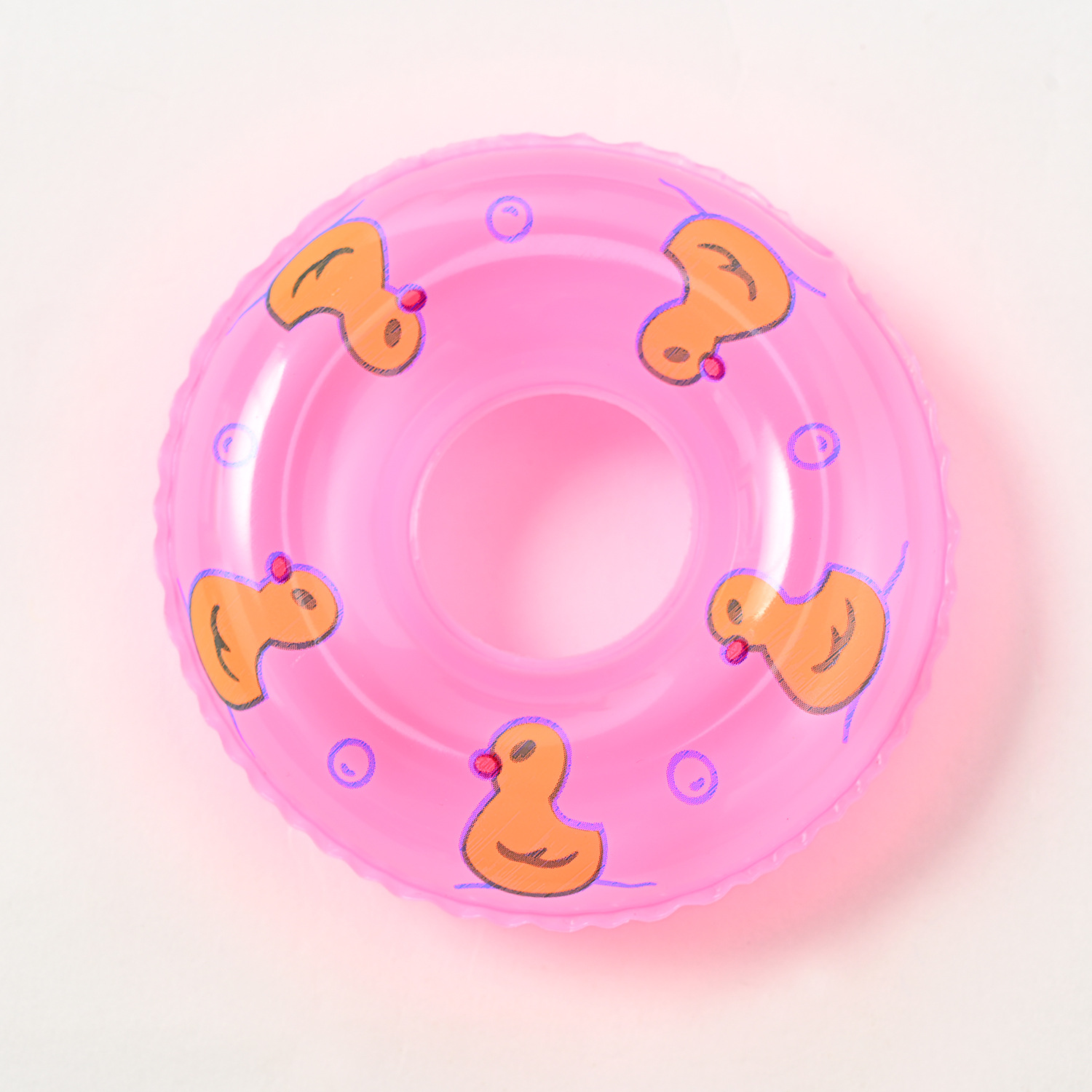Juguetes de baño para niños mini pequeño círculo de natación pato amarillo accesorios tiendas de té leche donut pequeño círculo de natación