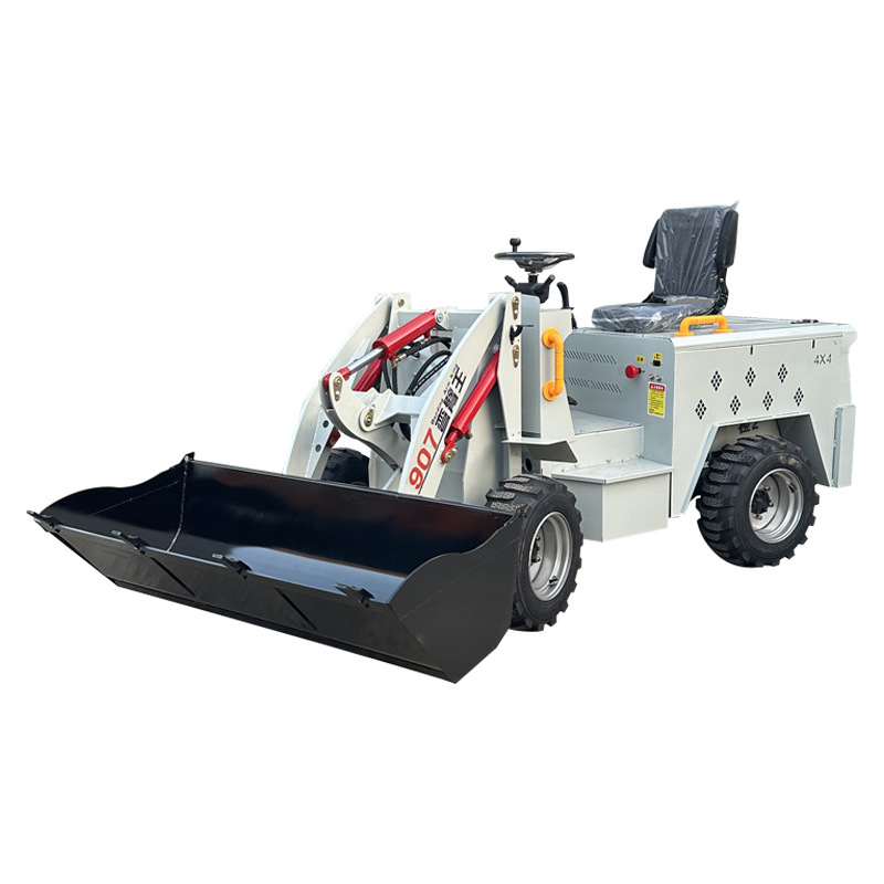 Nueva energía cargador eléctrico de cuatro tracciones granja diesel limpieza de estiércol construcción agrícola pequeña multifunción mini elevadora image 6