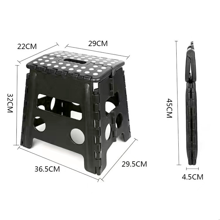 Taburete plegable portátil de plástico, liviano y resistente, ideal para camping, pesca o uso doméstico