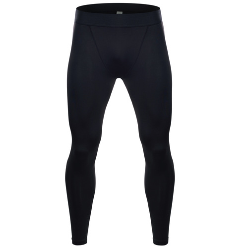 European and American cross-border all-black sports pants men's elastic quick-drying tights basketball sweat training running fitness pants