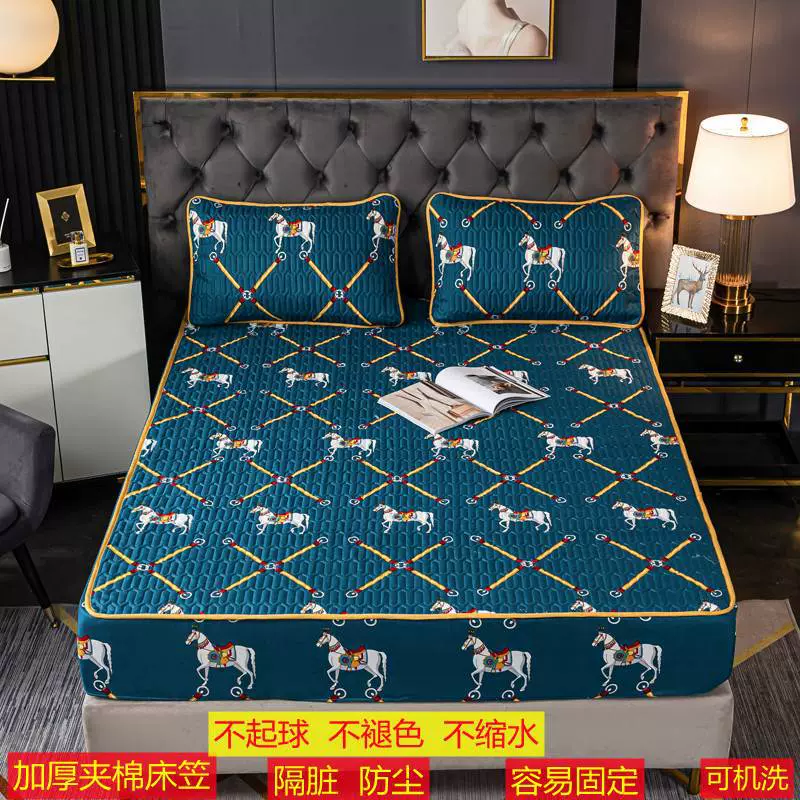 夹棉床笠单件2022年新款加厚床罩防滑固定罩套席梦思床垫保护套
