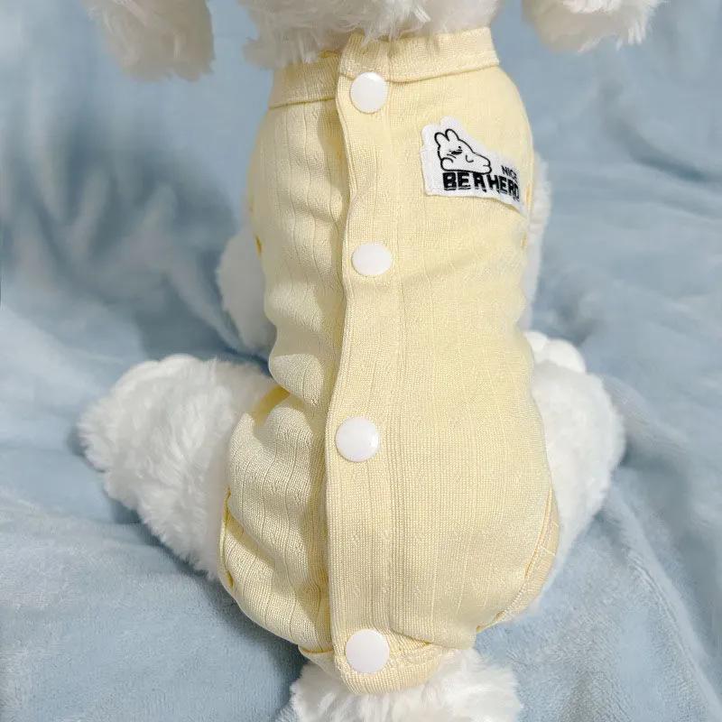 Ropa para perros, botones de verano, bolsos, protección del vientre, ropa casera, ropa anti-lamiendo, peluche para mascotas, chaleco anti-caída