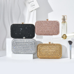 Cross-Border E-Commerce New Full-Diamond Dinner Bag, High-End Banquet Dress Clutch Bag, Fashion Party Crossbody Bag Wholesale