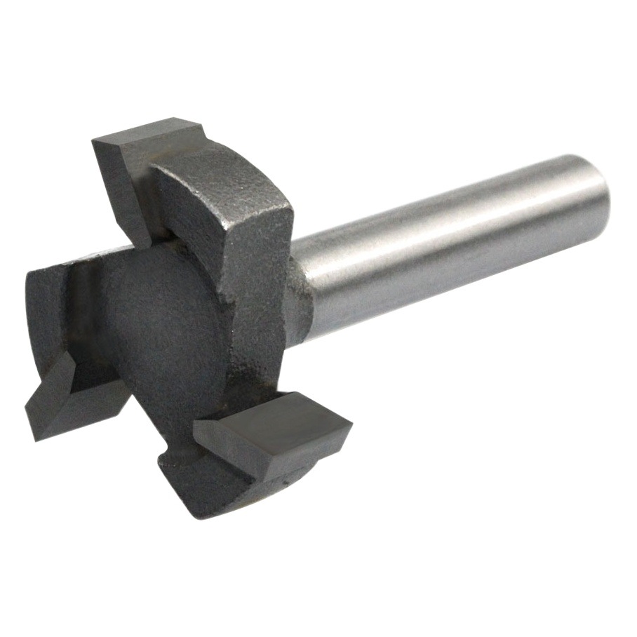 1/4 mango de tres cuchillas T-cuchillo ranura cuchillo ranurado carpintería fresadora ranurado cortador de fresado T-tipo Tenon cortador de la carpintería Gong fresadora