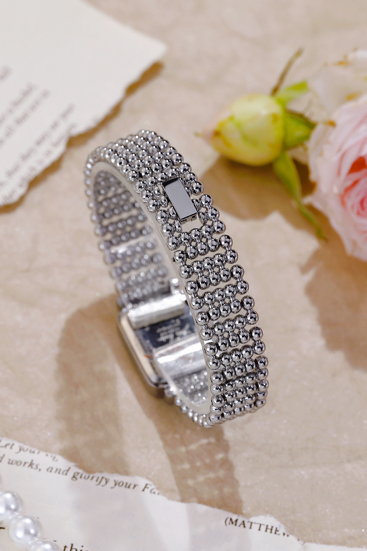 45g Weight Tempered Glass Mirror Material Alloy Strap Material Watch Classification Pointer Display Type Jewelry Buckle Buckle Style Rectangle Dial Shape Casual, Daily Occasion Quartz Movement Solid Color Pattern Women's Gender Elegant Style Elegant Solid Color Jewelry Buckle Quartz Watch Women's Watches 13