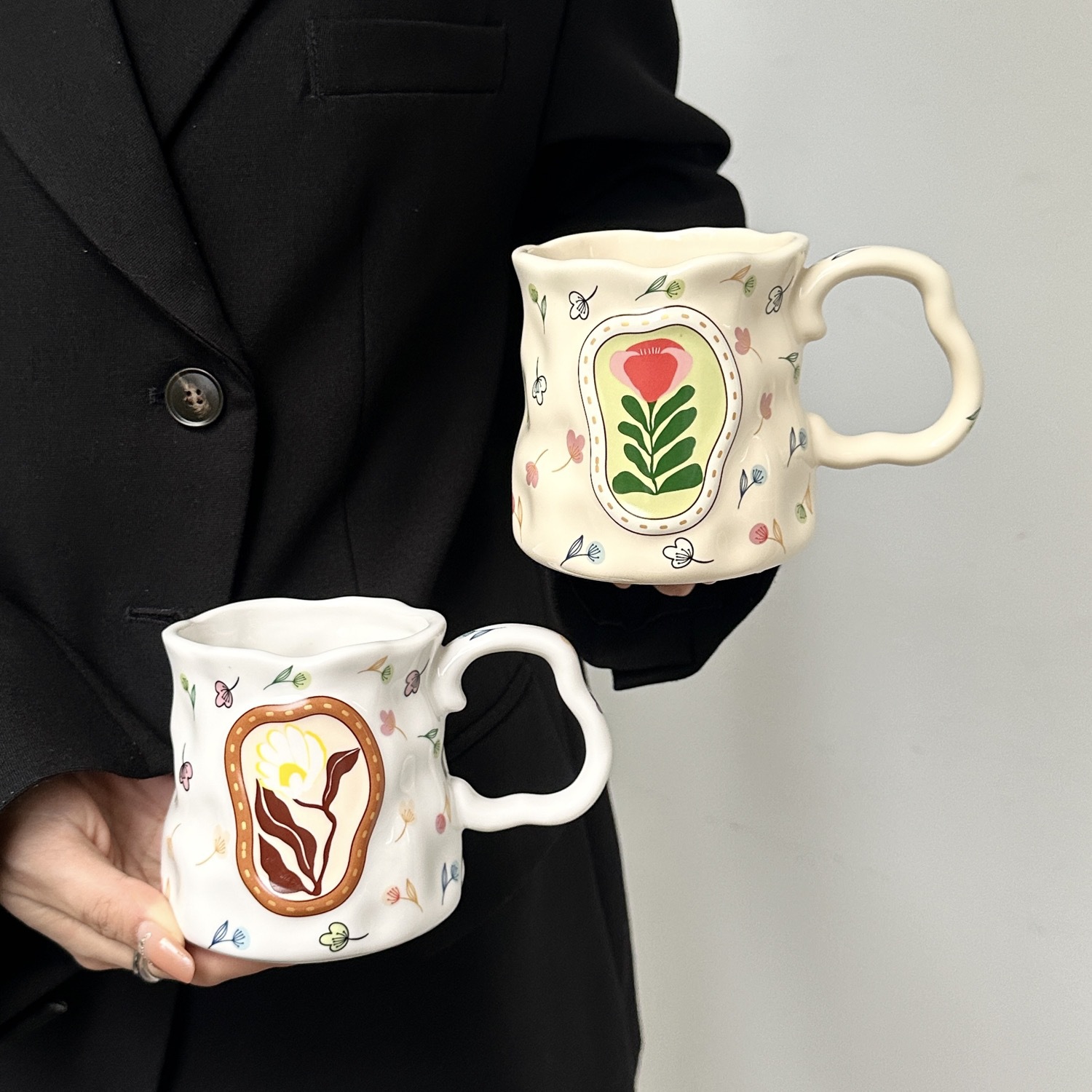 Regalo de cumpleaños de una amiga, taza de agua, nicho de diseño, taza de regalo de mano, caja de regalo retro. image 4