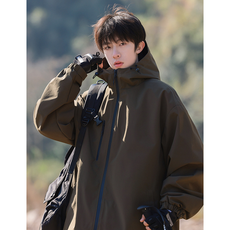 Waterproof autumn travel climbing casual jacket with hood for…