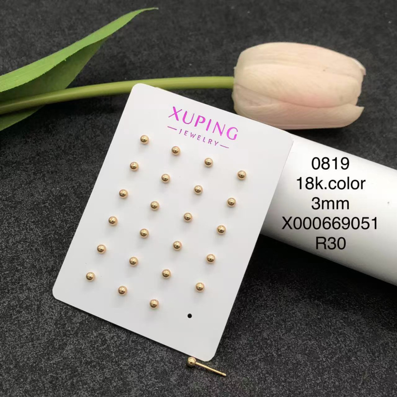Plated 18k color-glossy 3mm pair