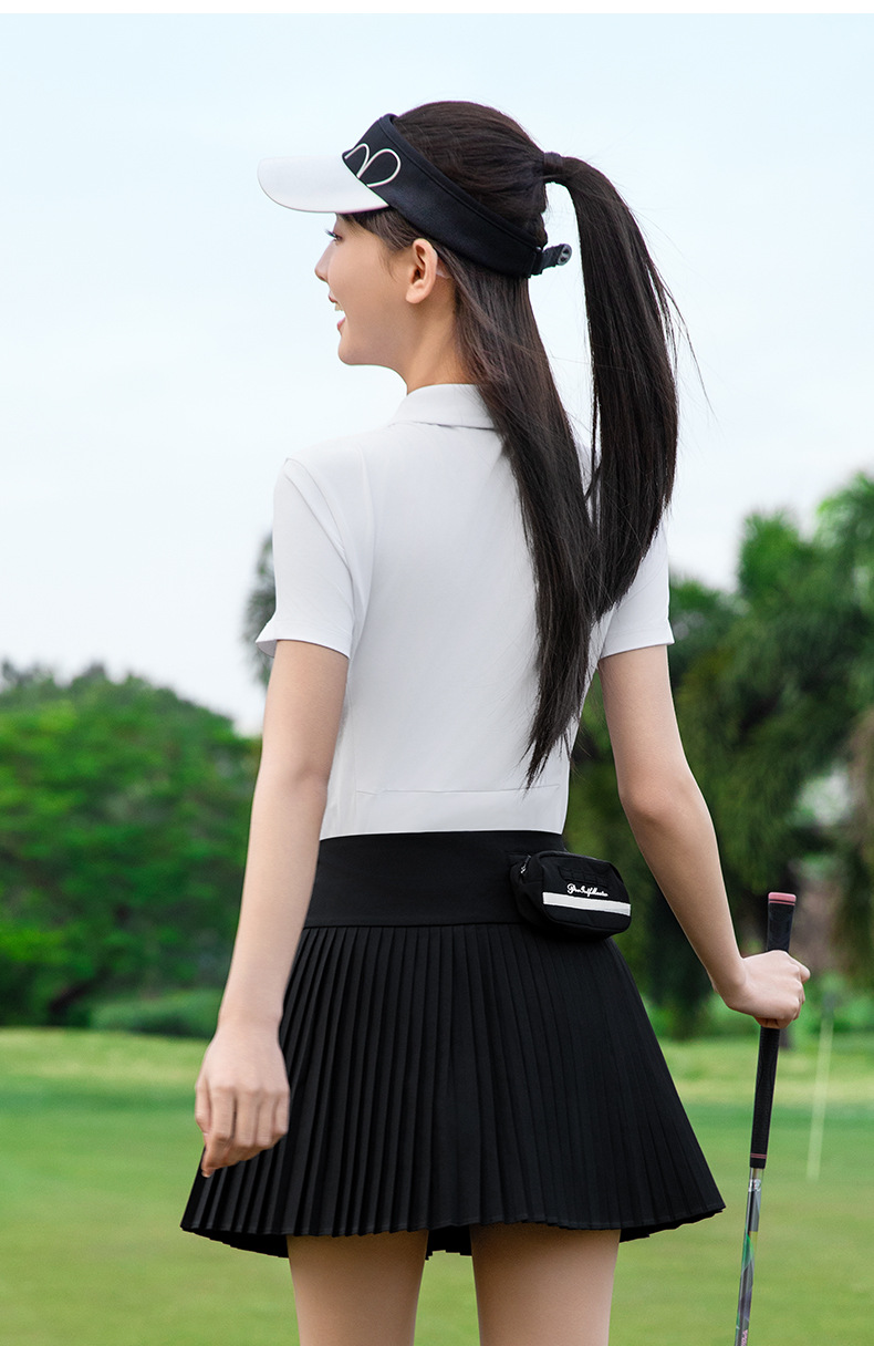 Áo polo tay ngắn nữ chơi golf PGM025 – chất liệu co giãn cao, kháng khuẩn chống UV — YF780 áo đen [kháng khuẩn và chống tia UV/vai thoáng khí/đàn hồi cao và mềm mại], YF780 Sakura Phấn hoa Top [Kháng khuẩn Chống UV/Vai thoáng khí/Độ đàn hồi cao và mềm mại] chi tiết 18