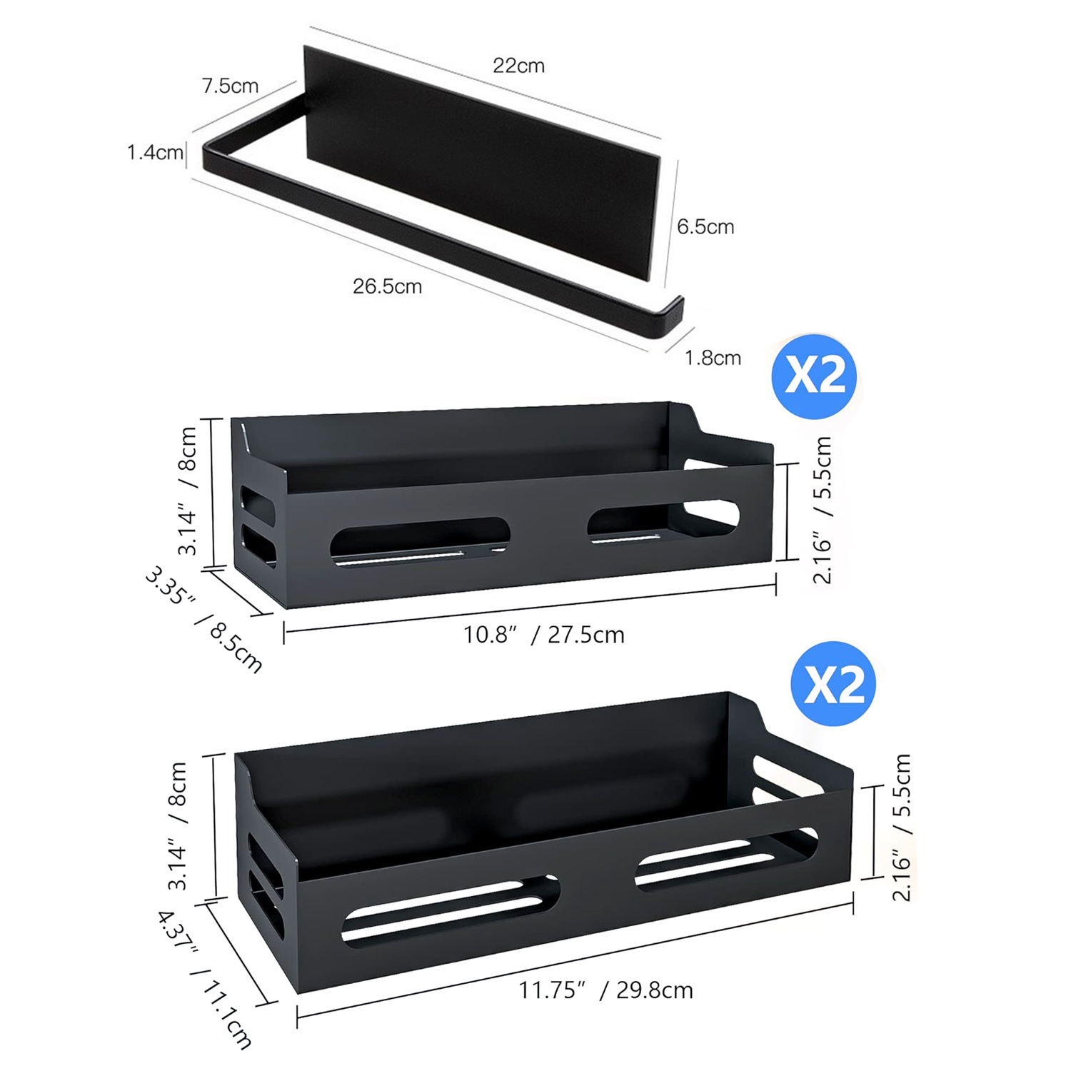 빈 냉장고 선반 5 장 세트