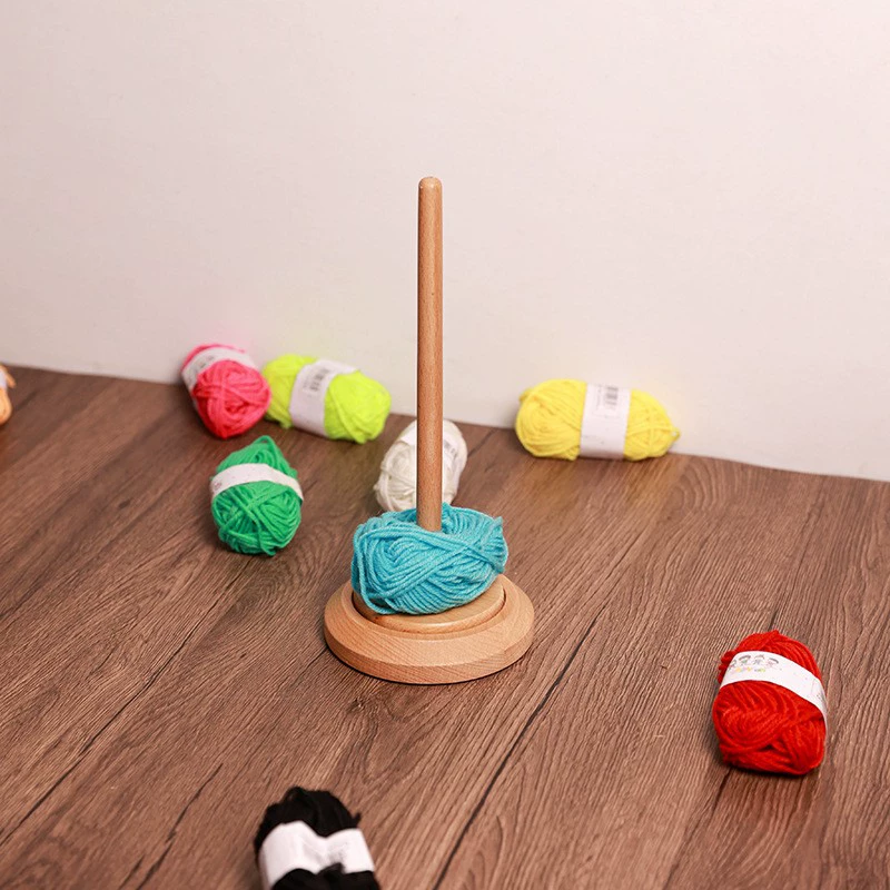 Household wood yarn frame distributor multifunctional solid wood storage shelf roll paper frame kitchen desktop plastic wrap