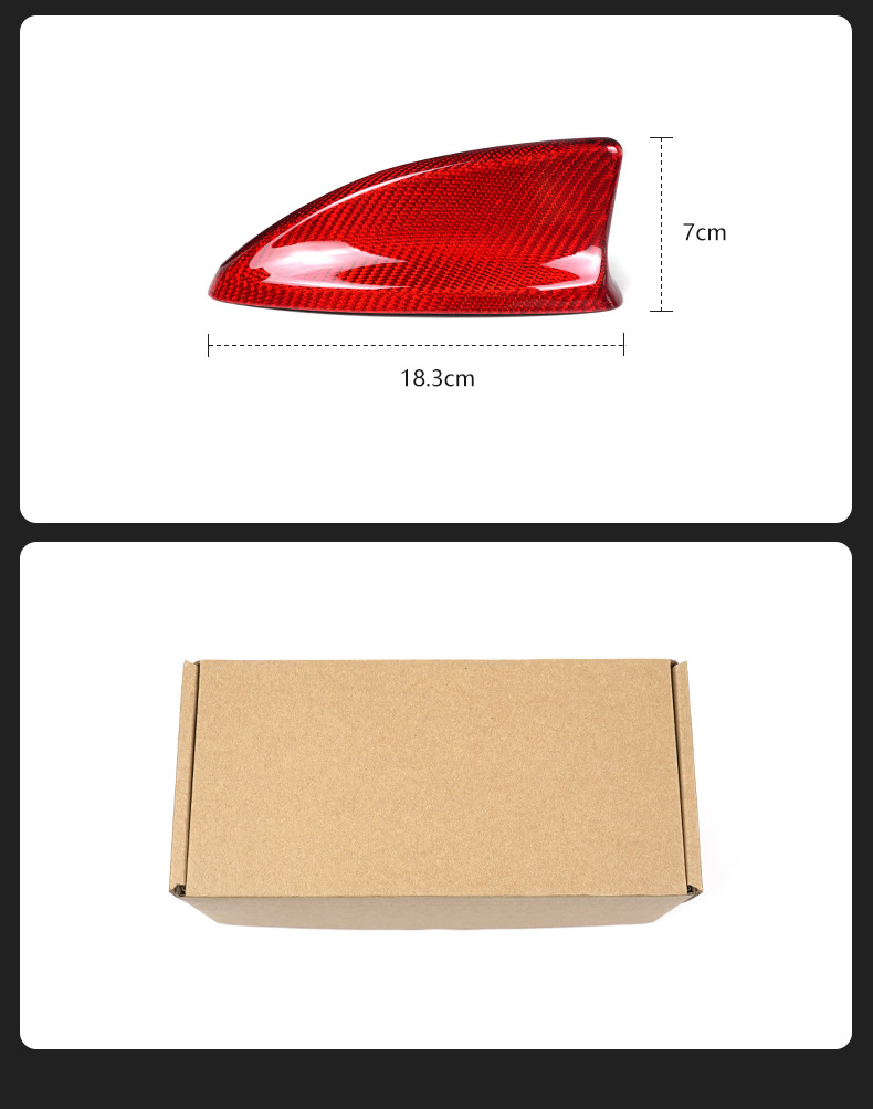 Cross-Border Suitable for Honda Civic Real Carbon Fiber Antenna Shark Fin Dry Exterior Modified Decorative Parts Coverage Type