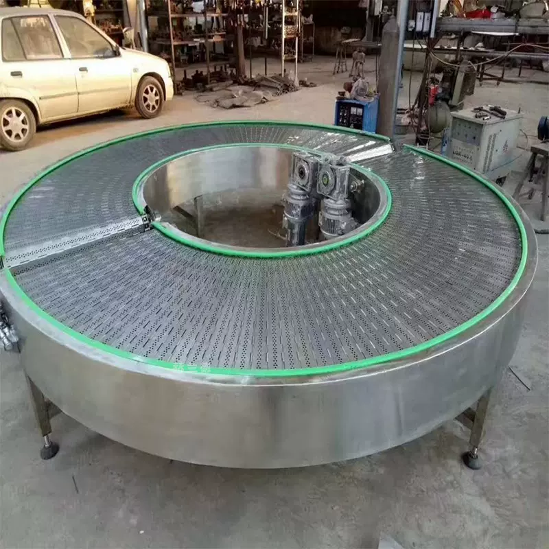 不锈钢链板90度转弯机 180度环形转弯机滚筒皮带网带转弯机上料机