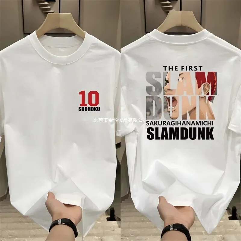 Oversized Japanese Cartoon Basketball Women's Cotton T-Shirt Dunk Summer Comfortable Sleeve Fashion Casual Sports Men's t Oversized Japanese Cartoon Basketball Women's Cotton T-Shirt Dunk Summer Comfortable Sleeve Fashion Casual Sports Men's t