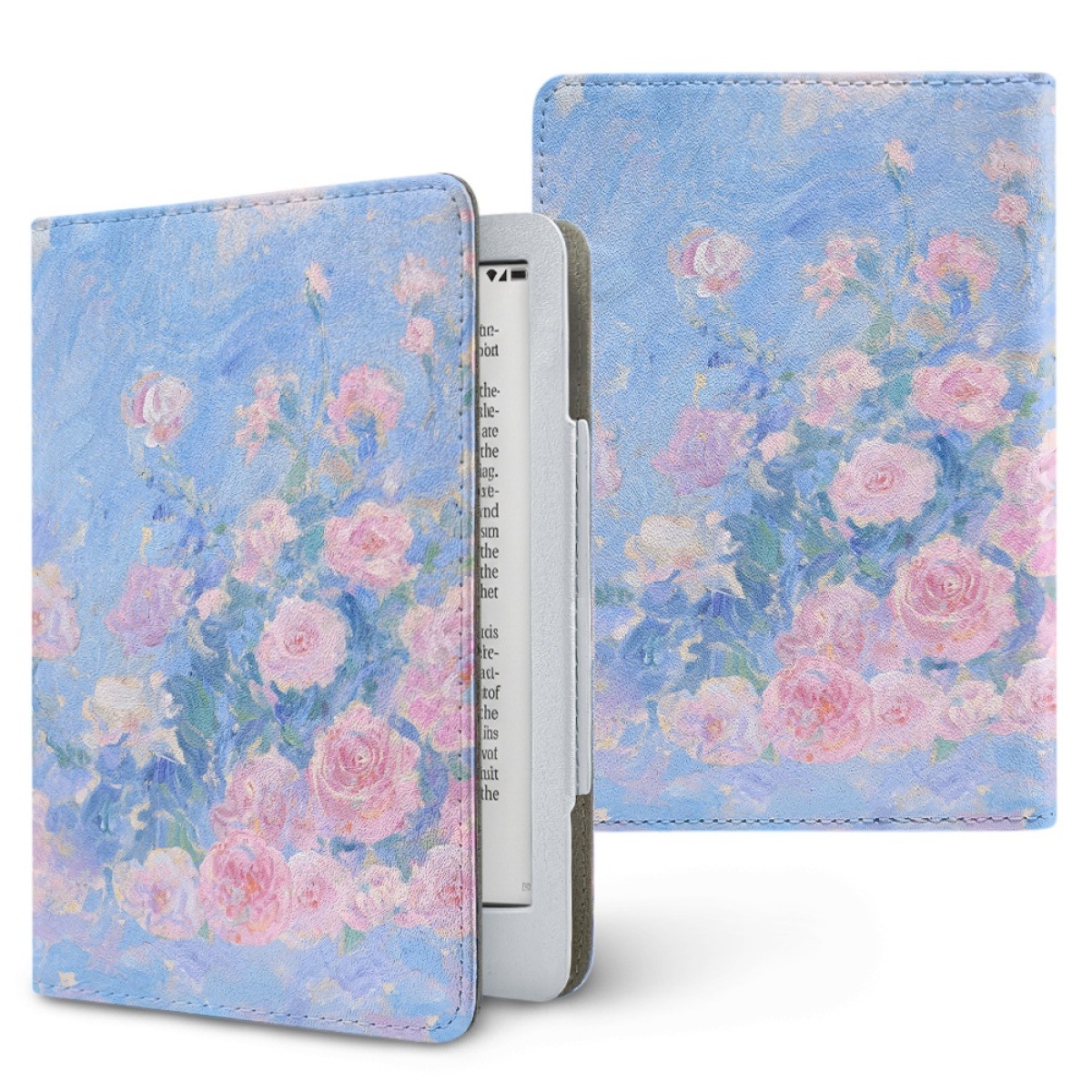 Reader Protective Case for 6.8 and 7inch with Independent Stand, Oil Painting Style Pattern Print, and Stand Protective Case