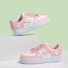 Puyang Air Force One Style Sneakers, Multicolor, Versatile Star Design, Men's and Women's Fashionable Instagram Sneakers